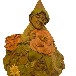 Tom Clark figurine gnome SIGNED Cairn sculpture Nunny Flower rose floral gift